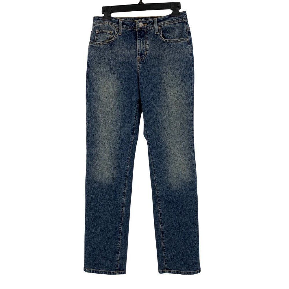 Women’s St Johns Bay Size 4 x 31.5 Straight Leg Jeans 0308 Full Length Blue